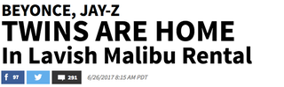 Illustration for article titled The Tabloids Are Having a Hard Time Reporting on Beyoncé's Twins